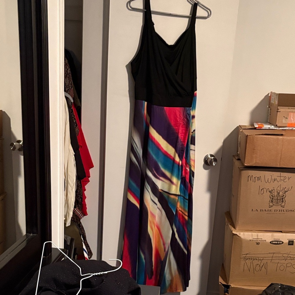 Multicolor Sleeveless Maxi Dress